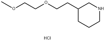 3-[2-(2-Methoxyethoxy)ethyl]piperidinehydrochloride Struktur