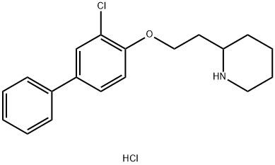 2-{2-[(3-Chloro[1,1'-biphenyl]-4-yl)oxy]-ethyl}piperidine hydrochloride Struktur