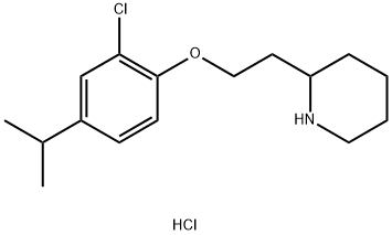 2-[2-(2-Chloro-4-isopropylphenoxy)ethyl]-piperidine hydrochloride Struktur