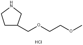 3-[(2-Methoxyethoxy)methyl]pyrrolidinehydrochloride Struktur