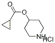 4-Piperidinyl cyclopropanecarboxylatehydrochloride Struktur