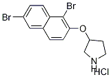 3-[(1,6-Dibromo-2-naphthyl)oxy]pyrrolidinehydrochloride Struktur