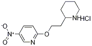 5-Nitro-2-[2-(2-piperidinyl)ethoxy]pyridinehydrochloride Struktur