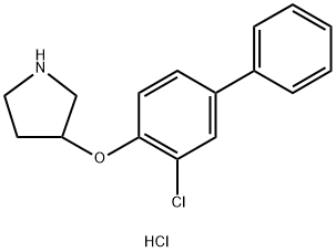 3-[(3-Chloro[1,1'-biphenyl]-4-yl)oxy]pyrrolidinehydrochloride Struktur