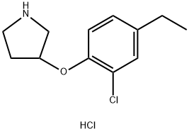 3-(2-Chloro-4-ethylphenoxy)pyrrolidinehydrochloride Struktur