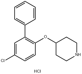 5-Chloro[1,1'-biphenyl]-2-yl 4-piperidinyl etherhydrochloride Struktur