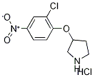 3-(2-Chloro-4-nitrophenoxy)pyrrolidinehydrochloride Struktur