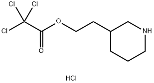 2-(3-Piperidinyl)ethyl 2,2,2-trichloroacetatehydrochloride Struktur