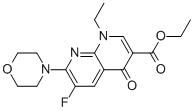 1-ETHYL-6-FLUORO-7-MORPHOLIN-4-YL-4-OXO-1,4-DIHYDRO-[1,8]NAPHTHYRIDINE-3-CARBOXYLIC ACID ETHYL ESTER Struktur