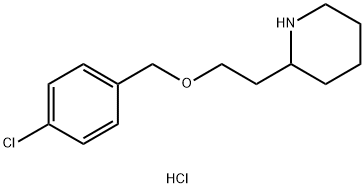 2-{2-[(4-Chlorobenzyl)oxy]ethyl}piperidinehydrochloride Struktur