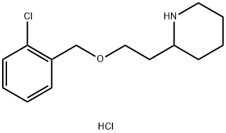 2-{2-[(2-Chlorobenzyl)oxy]ethyl}piperidinehydrochloride Struktur