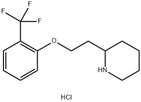 2-{2-[2-(Trifluoromethyl)phenoxy]ethyl}piperidinehydrochloride Struktur