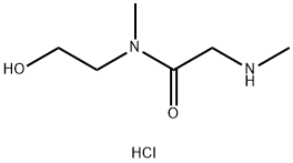 N-(2-Hydroxyethyl)-N-methyl-2-(methylamino)-acetamide hydrochloride Struktur