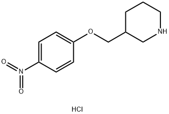 3-[(4-Nitrophenoxy)methyl]piperidine hydrochloride Struktur