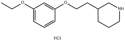 3-[2-(3-Ethoxyphenoxy)ethyl]piperidinehydrochloride Struktur