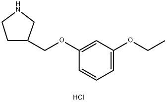 3-[(3-Ethoxyphenoxy)methyl]pyrrolidinehydrochloride Struktur