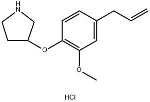 3-(4-Allyl-2-methoxyphenoxy)pyrrolidinehydrochloride Struktur