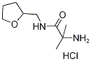 2-Amino-2-methyl-N-(tetrahydro-2-furanylmethyl)-propanamide hydrochloride Struktur