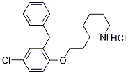 2-[2-(2-Benzyl-4-chlorophenoxy)ethyl]piperidinehydrochloride Struktur