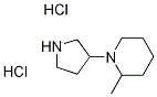 2-Methyl-1-(3-pyrrolidinyl)piperidinedihydrochloride Struktur