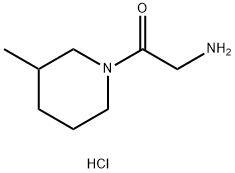 2-Amino-1-(3-methyl-1-piperidinyl)-1-ethanonehydrochloride Struktur