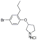 3-(4-Bromo-2-propylphenoxy)pyrrolidinehydrochloride Struktur