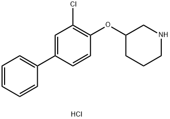 3-[(3-Chloro[1,1'-biphenyl]-4-yl)oxy]piperidinehydrochloride Struktur