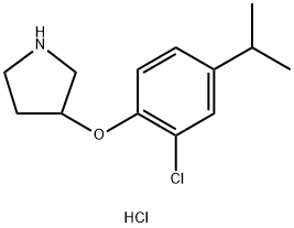 3-(2-Chloro-4-isopropylphenoxy)pyrrolidinehydrochloride Struktur