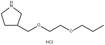 3-[(2-Propoxyethoxy)methyl]pyrrolidinehydrochloride Struktur