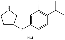 3-(4-Isopropyl-3-methylphenoxy)pyrrolidinehydrochloride Struktur