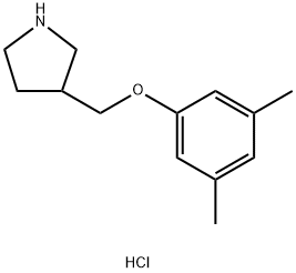 3-[(3,5-Dimethylphenoxy)methyl]pyrrolidinehydrochloride Struktur