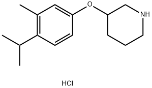 3-(4-Isopropyl-3-methylphenoxy)piperidinehydrochloride Struktur