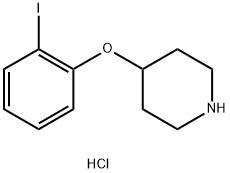 2-Iodophenyl 4-piperidinyl ether hydrochloride Struktur