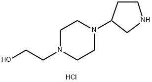 2-[4-(3-Pyrrolidinyl)-1-piperazinyl]-1-ethanoldihydrochloride Struktur