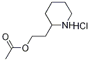 2-(2-Piperidinyl)ethyl acetate hydrochloride Struktur