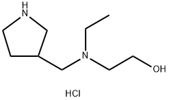 2-[Ethyl(3-pyrrolidinylmethyl)amino]-1-ethanoldihydrochloride Struktur