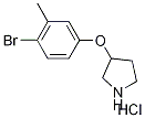 3-(4-Bromo-3-methylphenoxy)pyrrolidinehydrochloride Struktur