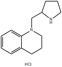 1-(2-Pyrrolidinylmethyl)-1,2,3,4-tetrahydroquinoline dihydrochloride Struktur