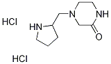 4-(2-Pyrrolidinylmethyl)-2-piperazinonedihydrochloride Struktur