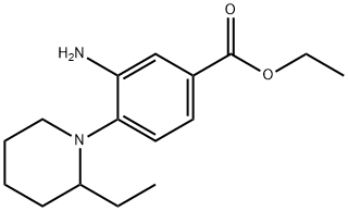 Ethyl 3-amino-4-(2-ethyl-1-piperidinyl)benzoate Struktur