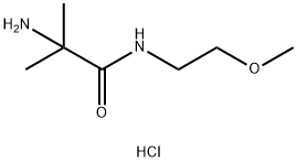 2-Amino-N-(2-methoxyethyl)-2-methylpropanamidehydrochloride Struktur