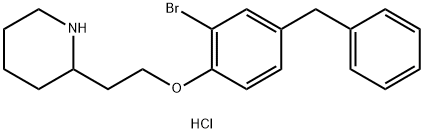 2-[2-(4-Benzyl-2-bromophenoxy)ethyl]piperidinehydrochloride Struktur