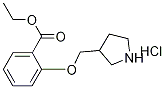 Ethyl 2-(3-pyrrolidinylmethoxy)benzoatehydrochloride Struktur