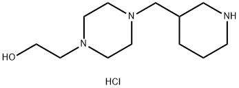 2-[4-(3-Piperidinylmethyl)-1-piperazinyl]-1-ethanol dihydrochloride Struktur