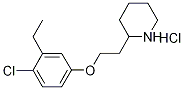 2-[2-(4-Chloro-3-ethylphenoxy)ethyl]piperidinehydrochloride Struktur