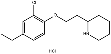 2-[2-(2-Chloro-4-ethylphenoxy)ethyl]piperidinehydrochloride Struktur