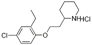 2-[2-(4-Chloro-2-ethylphenoxy)ethyl]piperidinehydrochloride Struktur