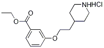 Ethyl 3-[2-(4-piperidinyl)ethoxy]benzoatehydrochloride Struktur