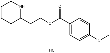 2-(2-Piperidinyl)ethyl 4-methoxybenzoatehydrochloride Struktur