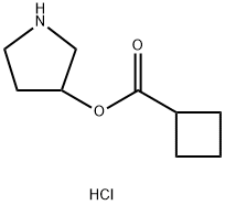 3-Pyrrolidinyl cyclobutanecarboxylatehydrochloride Struktur